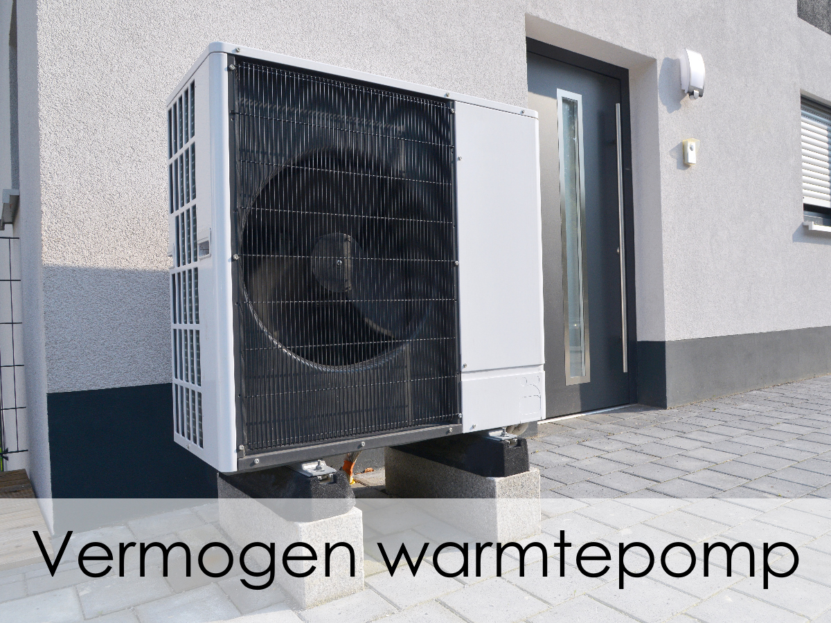 vermogen van warmtepomp